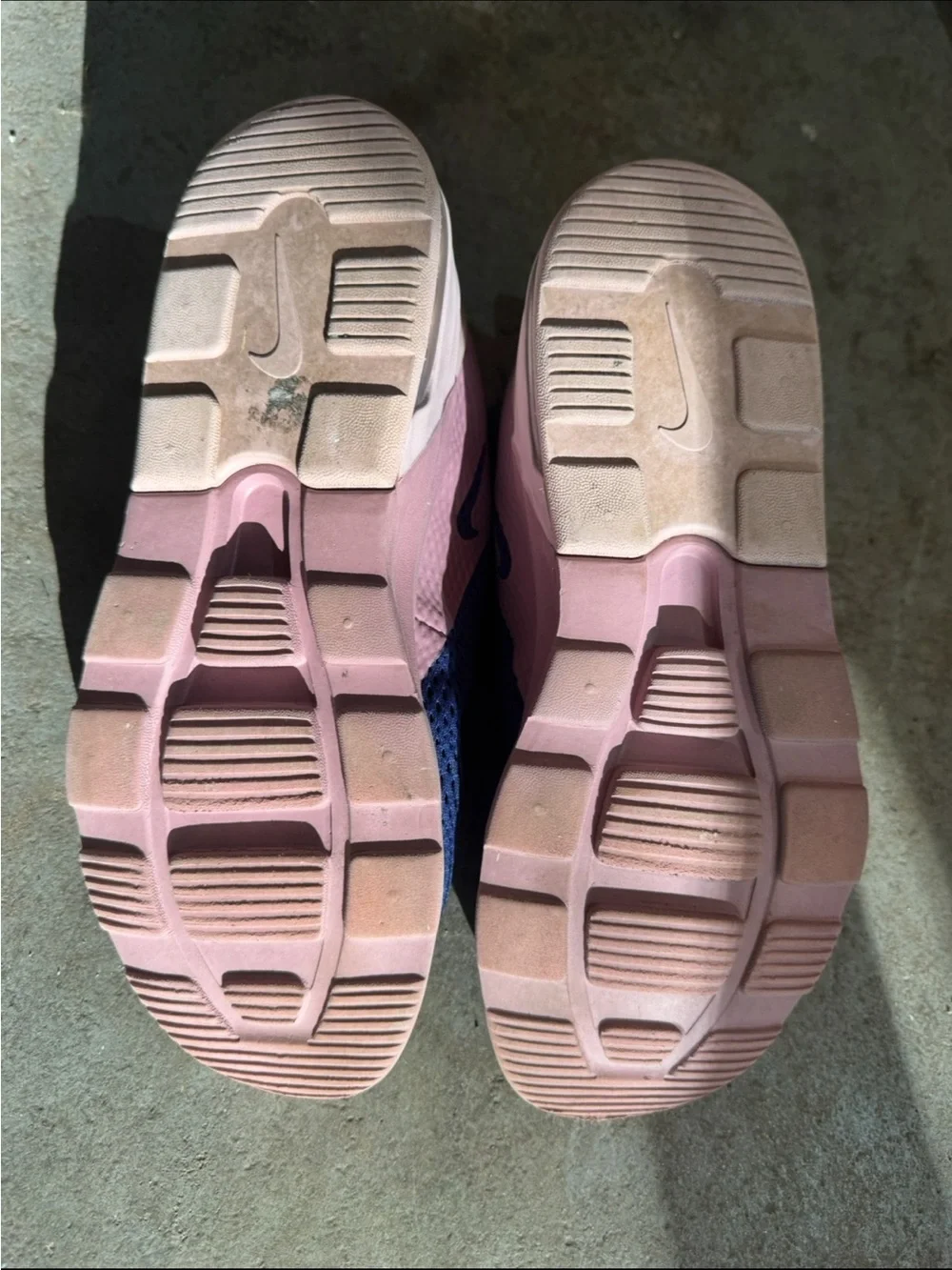 Nike Navy Blue Sneakers with Pink Insole